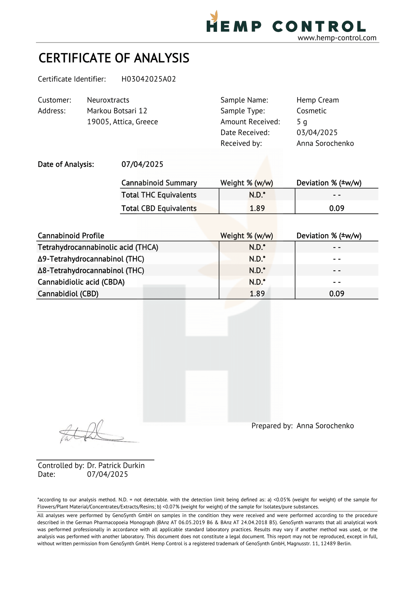 Natura Inside Warm-effect Hennepcrème – 500mg CBD, 20mg piperine & capsaïcine, 40ml