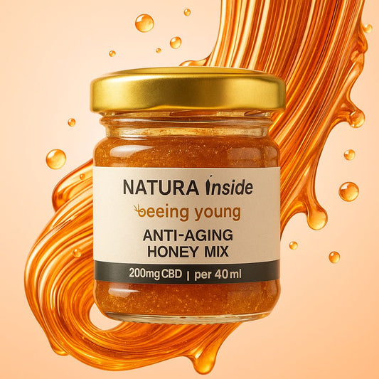 ΤΟ ΑΝΤΙΓΗΡΑΝΤΙΚΟ ΜΙΓΜΑ ΜΕΛΙΟΥ ΜΕ 200mg CBD και 2000mg NMN, 40ml