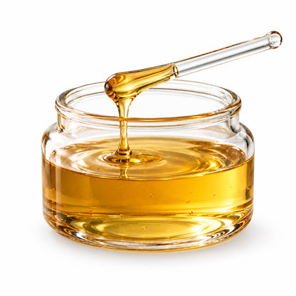 CBD distillate 50% liquid — illustrative digital image on white background